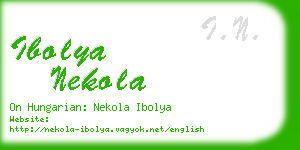 ibolya nekola business card